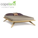 Astrid platform bed in solid cherry maple wood and no headboard
