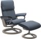 Stressless by Ekornes - Admiral Medium Recliner with Signature Base and Footstool