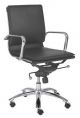 Gunar Pro Low Back Office Chair in Black Leather - 01263BLK