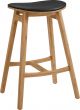 Greenington - Skol Bar Height Stool in Caramelized with Leather Seat