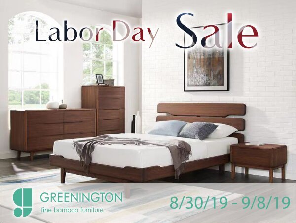 Greenington Fine Bamboo Furniture Labor Day Sale 2019 - 20% Off